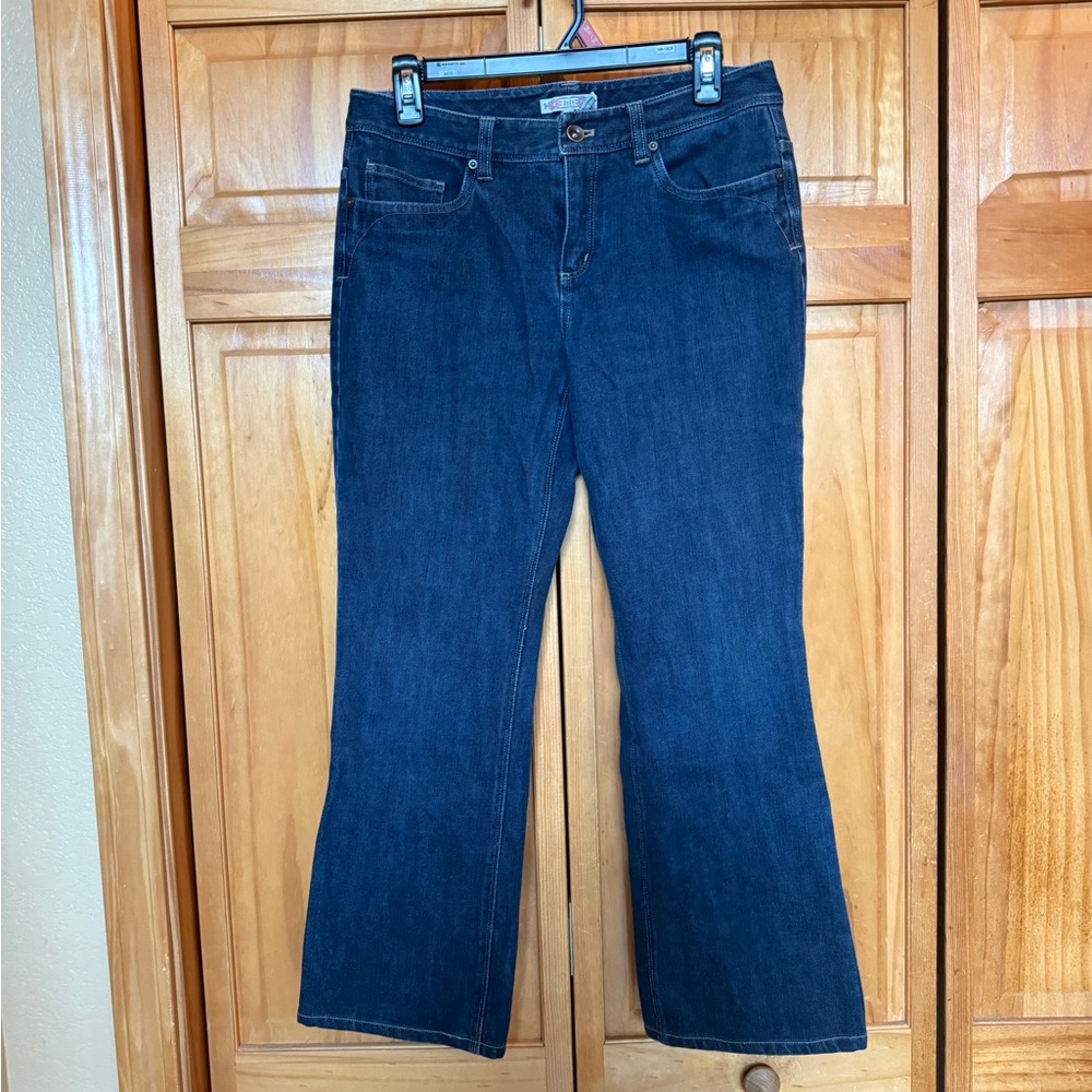 Women's Size 6 Dark Indigo Flare Jeans – Classic Mid-Rise Boho Casual Granola
